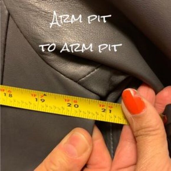 Michael Kors Gray leather jacket size Large. Great Deal - Picture 6 of 8